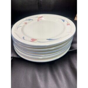 Avonlea Citation Corn Pansies Dinner Plates Lennox Style Set of 7 Dinnerware